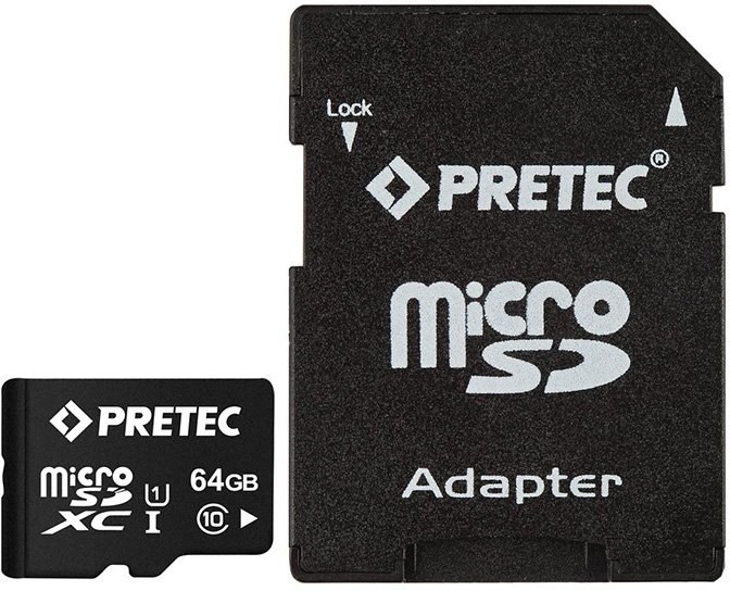 Pretec microSDXC 64GB + adaptér