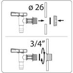 Prosperplast CANTAP 1, kohútik k sudu na dažďovú vodu, čierny