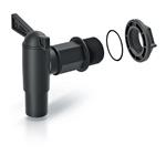 Prosperplast CANTAP 2, kohútik k sudu na dažďovú vodu, čierny