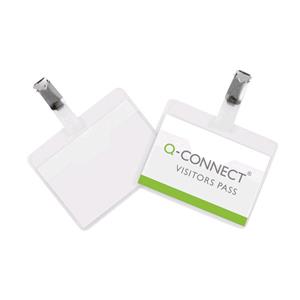 Q-Connect Visačky so štipcom otvorené 90x60mm , 25 ks