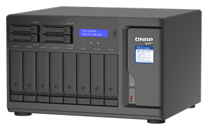 QNAP TVS-h1288X-W1250-16G (Xeon 3,3GHz, ZFS, 16GB ECC RAM, 8x 3,5"+ 4x 2,5", 2x M.2 NVMe, 4x 2,5GbE)