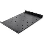 Qoltec 19'' polica 1U/433mm, čierna, do 20kg