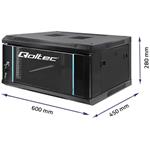 Qoltec 19" závesný rack 4U/450mm, čierny