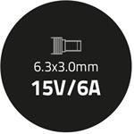 Qoltec adaptér pre notebooky Toshiba 90W | 6A | 15V | 6.3x3.0