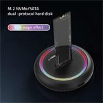 Qoltec dokovacia stanica pre M.2 SSD NVMe a SATA, USB-C