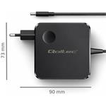 Qoltec GaN super rýchla nabíjačka USB-C, 65W