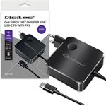 Qoltec GaN super rýchla nabíjačka USB-C, 65W