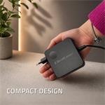 Qoltec GaN super rýchla nabíjačka USB-C, 65W