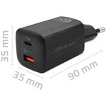 Qoltec GaN Ultra 65W nabíjačka, čierna