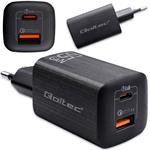 Qoltec GaN Ultra 65W nabíjačka, čierna