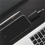 Qoltec GaN Ultra 65W nabíjačka, čierna