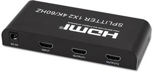 Qoltec HDMI splitter 1-2 porty, 6Gb/s