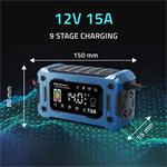 Qoltec inteligentná autonabíjačka, 12V, 15A