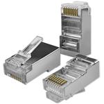 Qoltec konektor RJ45 cat. 5e FTP pre drôt a lanko, pass-through
