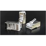 Qoltec konektor RJ45 cat. 6 FTP pre drôt a lanko, pass-through