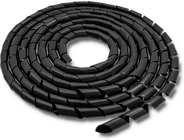 Qoltec organizátor káblov 10mm, 10m, čierna