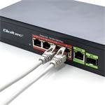 Qoltec PoE switch, 4x RJ45 PoE, 1x SFP, 65W, 1000 Mb