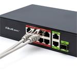 Qoltec PoE switch, 8x RJ45 PoE, 1x SFP, 120W, 1000 Mb