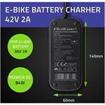 Qoltec rýchla nabíjačka pre kolobežky Xiaomi 36V, 42V, 2A, 8,0 x5,5mm