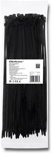 Qoltec sťahovacia páska 4.8x300 100ks nylon UV čierna