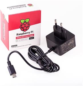 Raspberry Pi USB-C 5,1V 3A napájací zdroj, EU, čierny