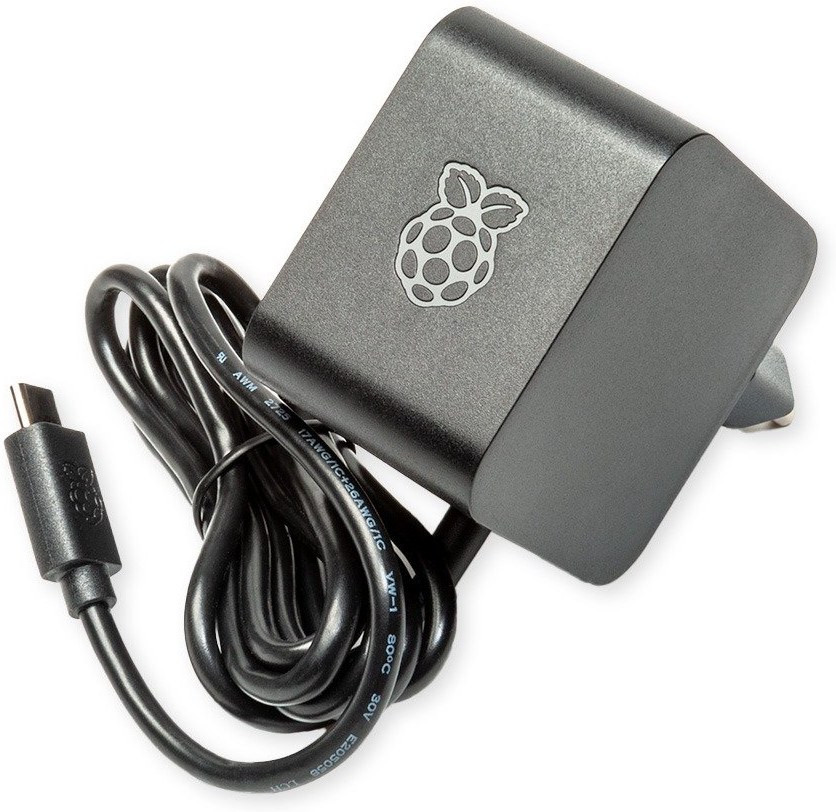 RASPBERRY USB-C adaptér Raspberry Pi 5 27W, čierny