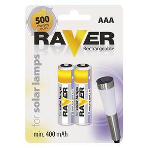 RAVER nabíjateľná batéria 400mAh AAA, 2ks/ blister