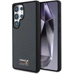 Red Bull Carbon Shiny Logo MagSafe kryt pre Samsung Galaxy S25 Ultra, čierny