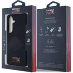 Red Bull Leather Meshed Debossed Logo MagSafe kryt pre Samsung Galaxy S25, modrý