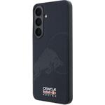 Red Bull PU Leather Meshed Debossed Bull Magnetic kryt pre Samsung Galaxy S26 FE, modrý