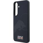 Red Bull PU Leather Meshed Debossed Bull Magnetic kryt pre Samsung Galaxy S26 FE, modrý