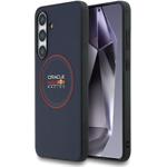 Red Bull PU Leather Red Ring MagSafe kryt pre Samsung Galaxy S25 FE, modrý