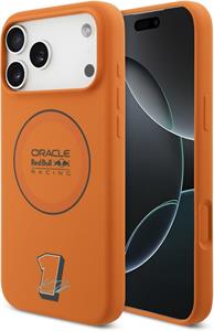 Red Bull Silicone Blue Ring MagSafe kryt pre iPhone 17 Pro Max, oranžový