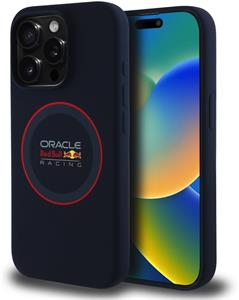Red Bull Silicone Red Ring MagSafe kryt pre iPhone 15 Pro Max, modrý