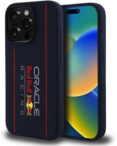 Red Bull Silicone Vertical Logo MagSafe kryt pre iPhone 15 Pro Max, modrý