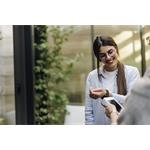 remienok k hodinkám/smart hodinkám, NFC, bezkontaktné platby, 22 mm, čierny