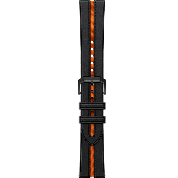 Remienok pre Xiaomi Watch, čierno oranžová koža