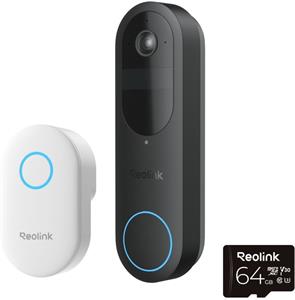 Reolink D340B, bezpečnostný video zvonček + Chime + 64GB microSD