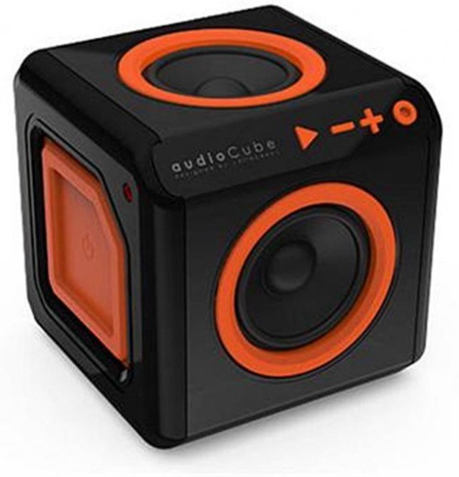 Repro přenosné PowerCube AUDIOCUBE, čierno-oranžová