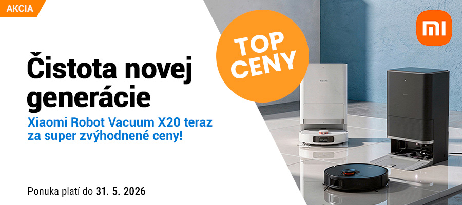Robotické vysávače Xiaomi Robot Vacuum X20 za TOP ceny!