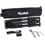 Rollei Compact Traveler No 1 Carbon/ Zátěž 8kg/ Vytažený 142 cm/ Karbon/ Černý
