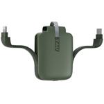 Rolling Square TAU, mini powerbanka 3v1, 1400 mAh, zelená