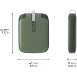 Rolling Square TAU, mini powerbanka 3v1, 1400 mAh, zelená