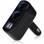 rozdvojka do autozapaľovača, 2x USB, 80W, podsvietené CL výstupy