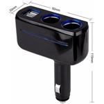 rozdvojka do autozapaľovača, 2x USB, 80W, podsvietené CL výstupy