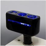 rozdvojka do autozapaľovača, 2x USB, 80W, podsvietené CL výstupy