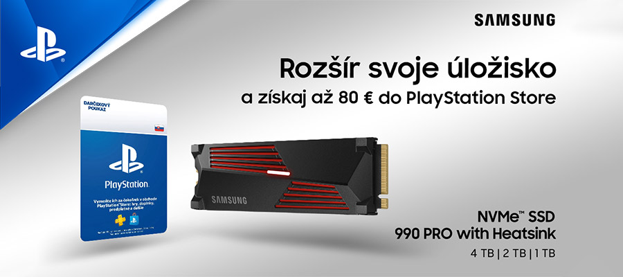 Rozšír svoje úložisko a získaj až 80€ do PlayStation Store.