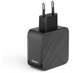 rýchla nabíjačka 2x USB-C, USB-A, PD/QC 65 W, čierna
