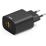 rýchla nabíjačka USB-C, USB-A, PD/QC 30 W, čierna