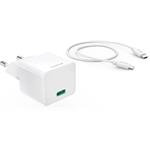 rýchla USB nabíjačka USB-C PD/QC 20 W, kábel USB-C 1 m